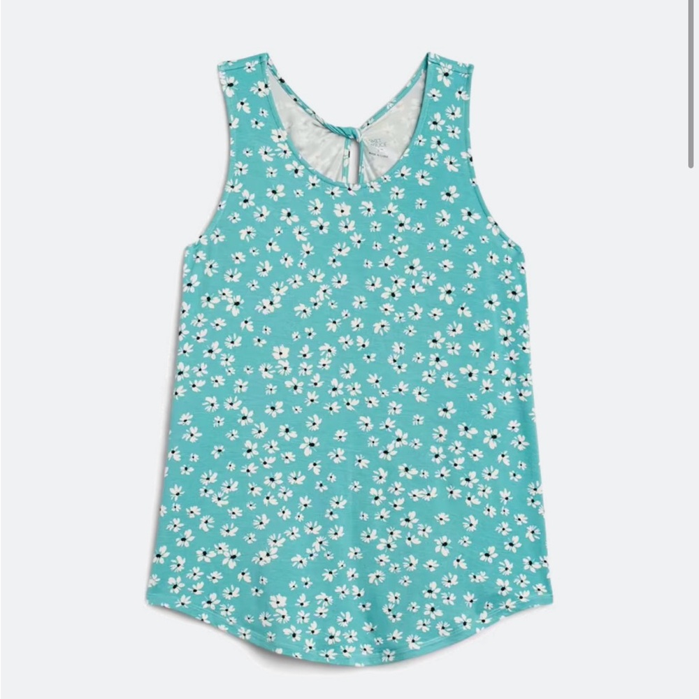 Market & Spruce Teal Floral Tank